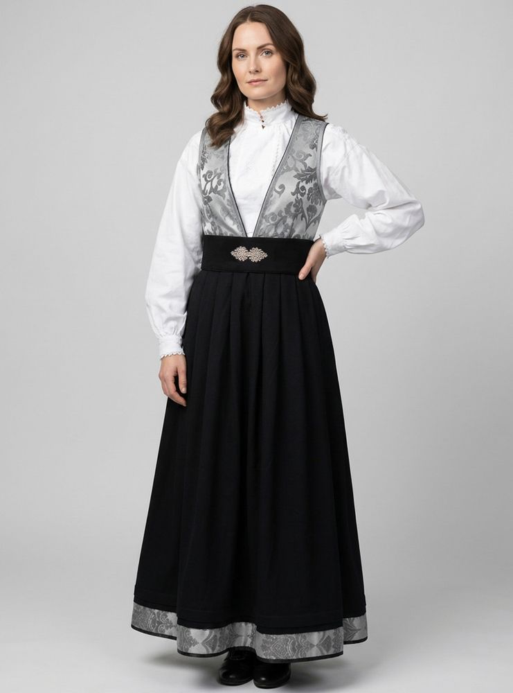 Nye Tora festdrakt til dame i silver